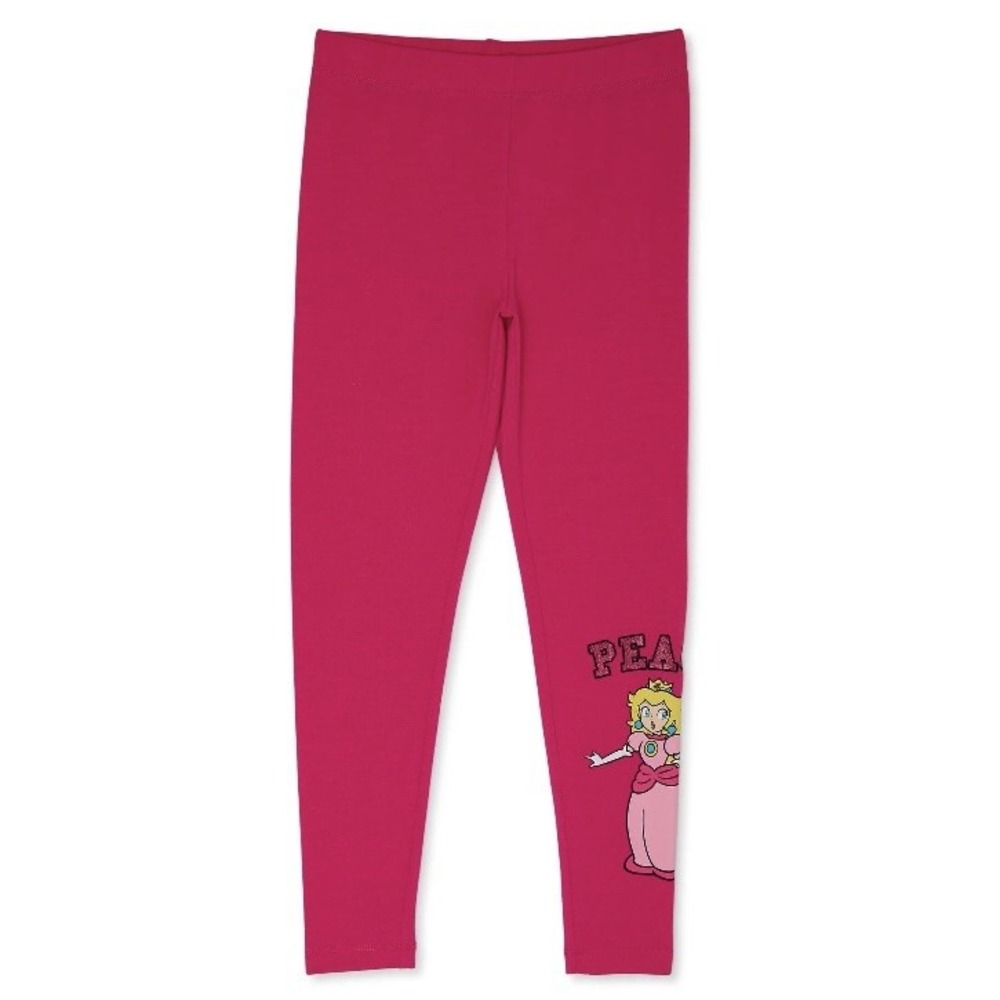 Nintendo Girls Princess Peach Graphic Print Leggings XL 14-16 New with Tags Pink